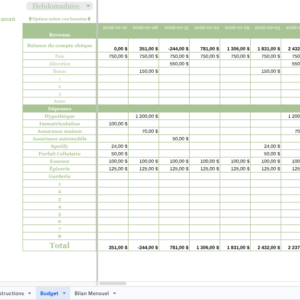 Budget et Bilan Mensuel